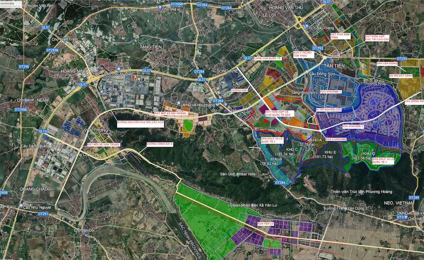 Vị trí Ion City gần KCN Vân Trung